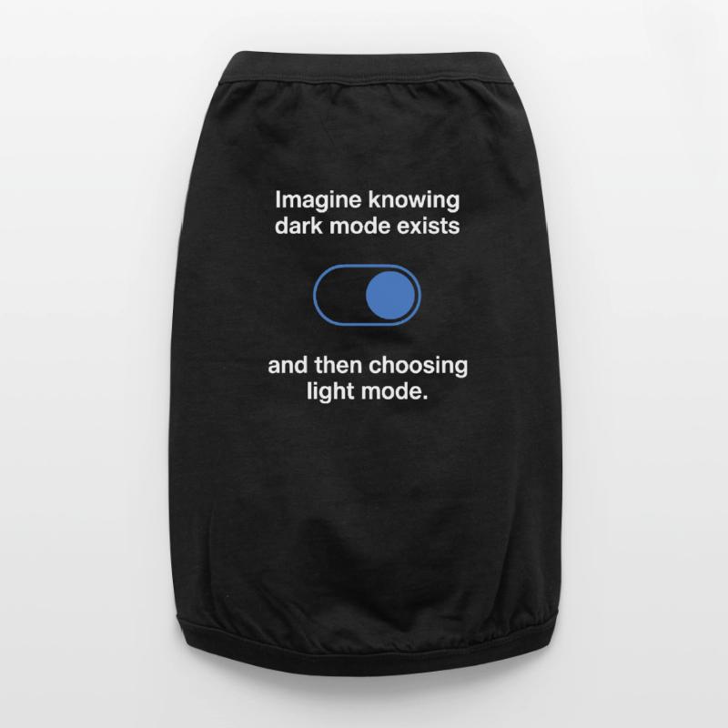 Dark Mode Exists Programmierer IT Nerd Coder Büro Premium Organic Hunde-T-Shirt