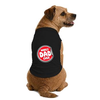 Worst Dad Ever Lustig Sarkastisch Vatertag Papa - Premium Organic Hunde-T-Shirt - Schwarz - Hinten