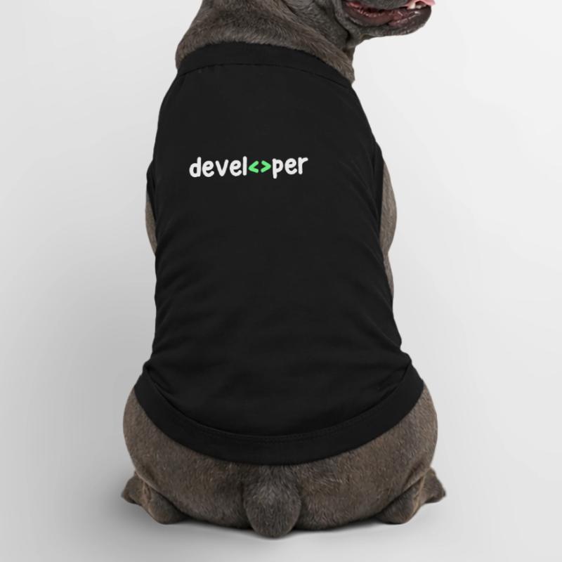 Developer Code Skripting Debug Informatik Geek Premium Organic Hunde-T-Shirt