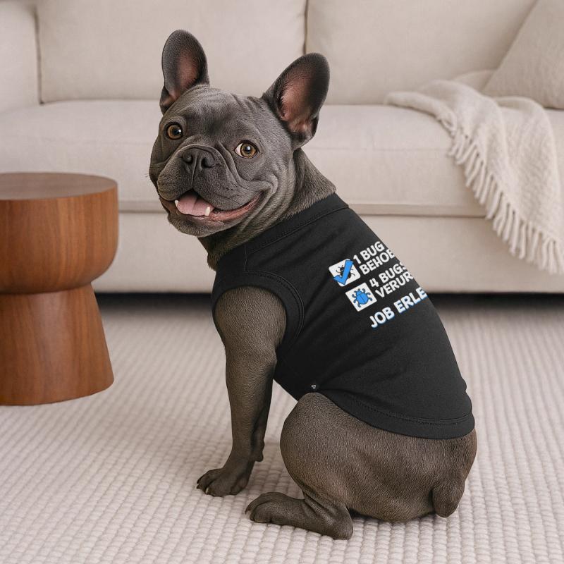 Developer Coden Skripting Bugs Debug Bugfixing Premium Organic Hunde-T-Shirt