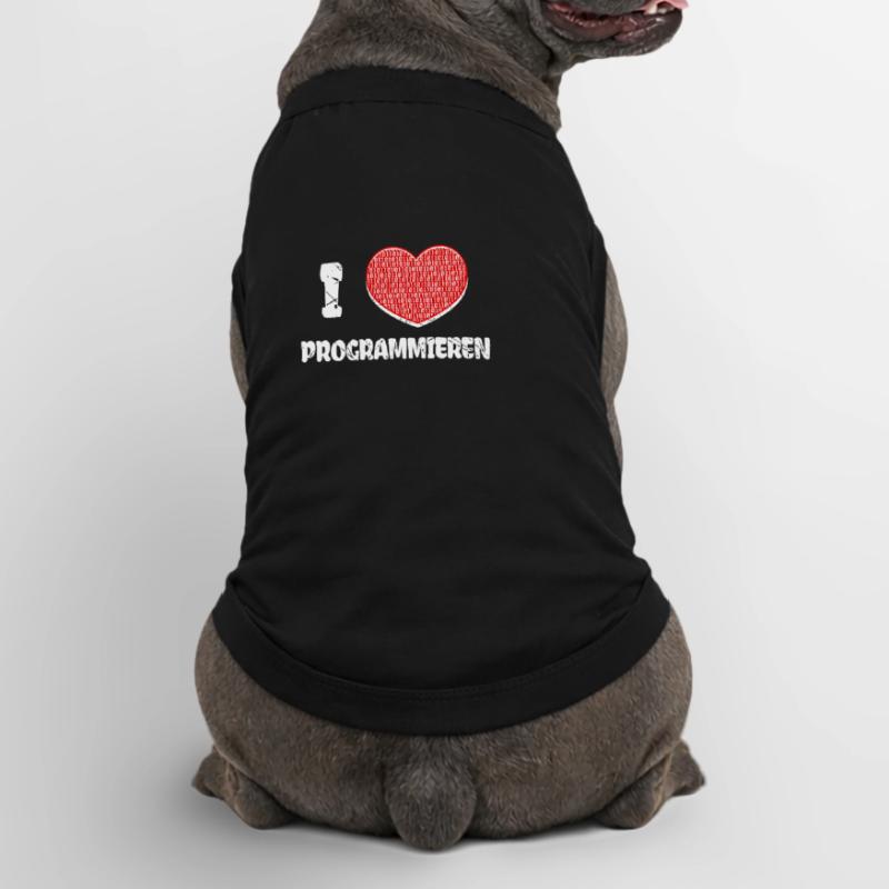 Developer Herz Programmierer Statement Informatik Premium Organic Hunde-T-Shirt