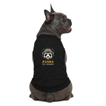 Panda en mission / Militaire - T-shirt bio premium pour chien - noir - Dos