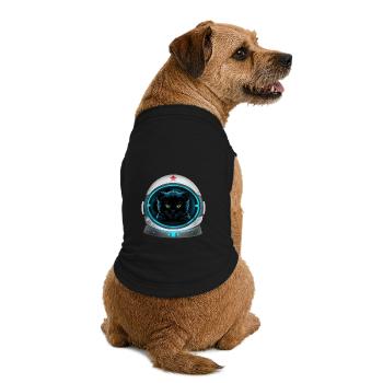 astronaute chat de l’espace en colère - T-shirt bio premium pour chien - noir - Dos
