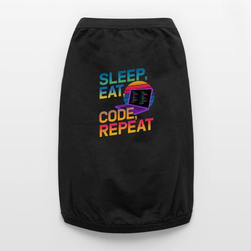 Sleep Eat Code Repeat Gift For Coder Premium Organic Dog T-Shirt
