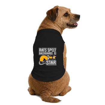 Rats Orthographié à l’envers est Star Lustiger Ratte Spruch - T-shirt bio premium pour chien - noir - Dos