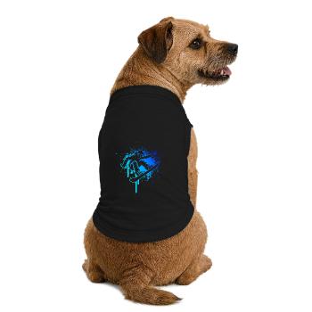 Puristisches Snowboard Thema für Frauen - Premium Organic Hunde-T-Shirt - Schwarz - Hinten