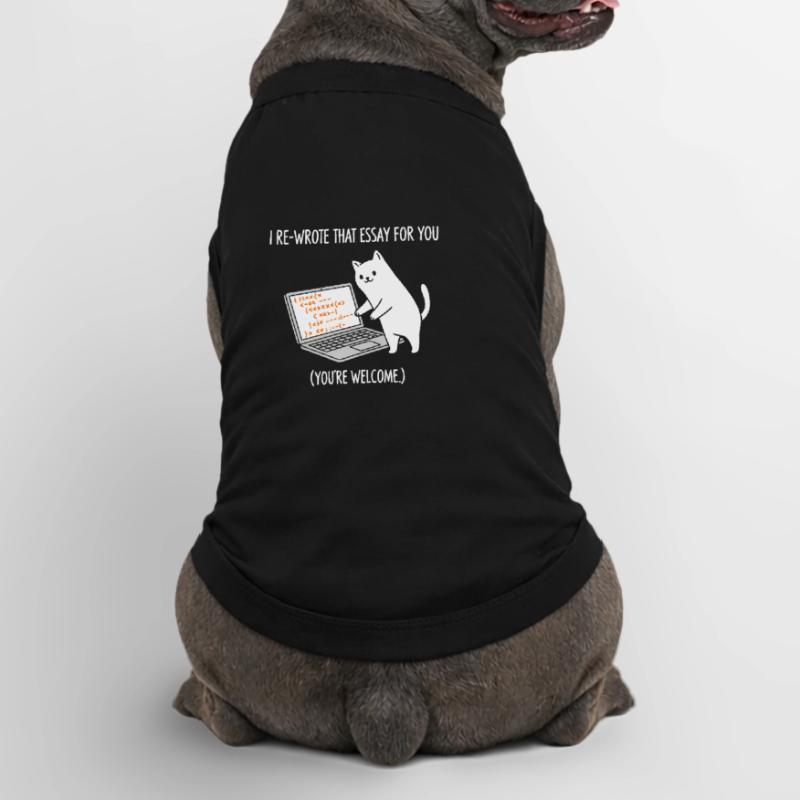 Code cat explains tasks Premium Organic Dog T-Shirt