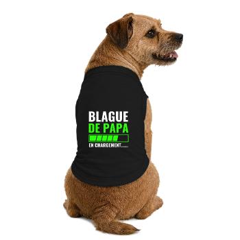 Daddy's Joke Loading - Premium Organic Dog T-Shirt - black - Back