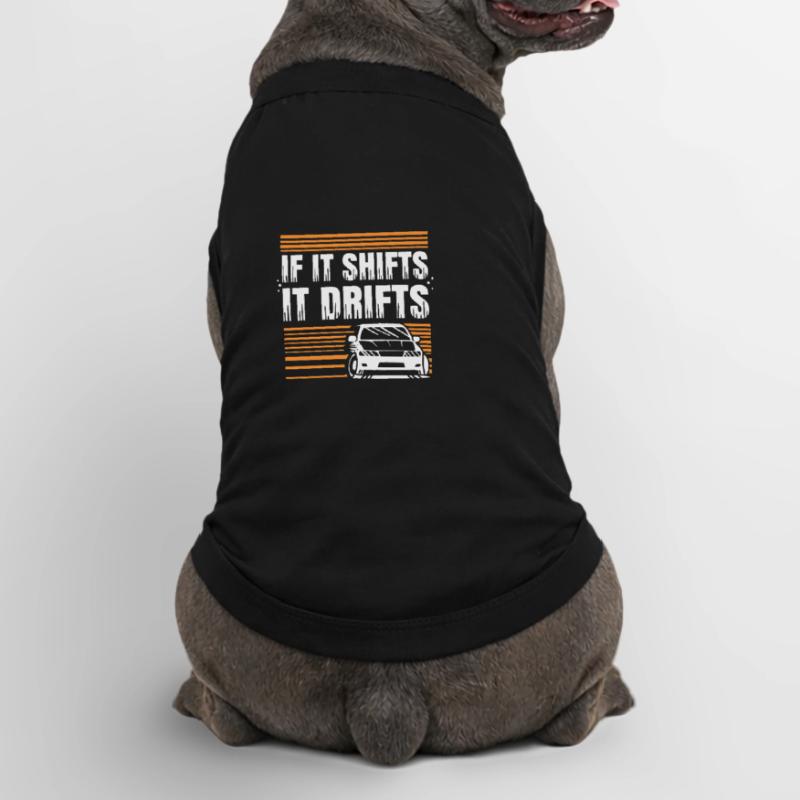Si ça bouge, ça dérape, devis de dérapage de voiture, devis de conception T-shirt bio premium pour chien
