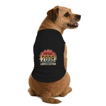 2008 Limited Edition 18-Year-Old 18th Birthday - Premium Organic Dog T-Shirt - black - Back