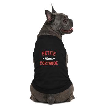 PETITE MAIS COSTAUDE Humour confiance et caractère - T-shirt bio premium pour chien - noir - Dos