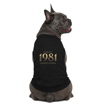 45. Geburtstag Geschenk Mann Original Mai 1981 - Premium Organic Hunde-T-Shirt - Schwarz - Hinten