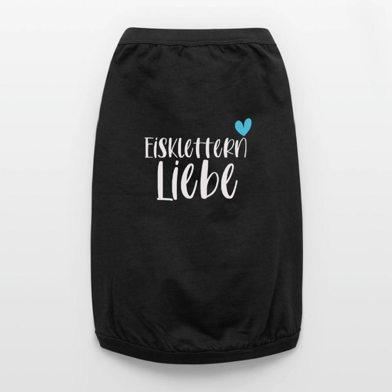 Klettern Eisklettern Liebe Eispickel Geschenk Premium Organic Hunde-T-Shirt