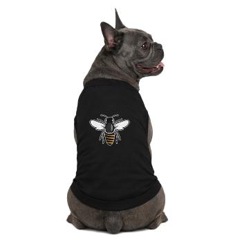 Stilisierte Biene - Insektenmotiv im Patch-Stil - Premium Organic Hunde-T-Shirt - Schwarz - Hinten