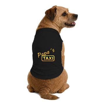 Humorvolles Papas Taxi Schild - Premium Organic Hunde-T-Shirt - Schwarz - Hinten