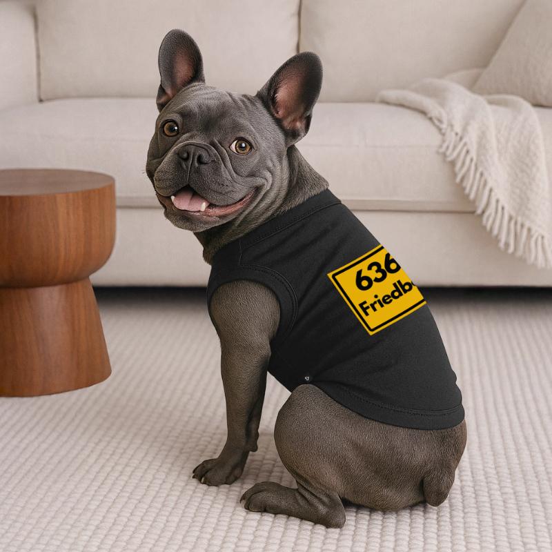 OLD POSTCODE ZIP CODE RETRO 6360 FRIEDBERG HEIMAT Premium Organic Dog T-Shirt