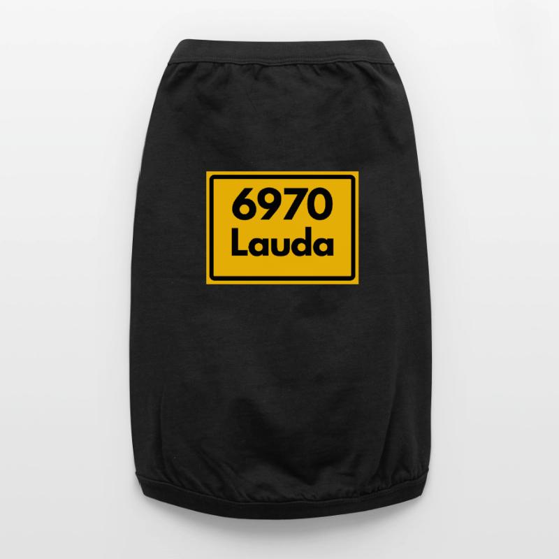 OLD POSTCODE ZIP CODE RETRO 6970 LAUDA HEIMATSTOLZ Premium Organic Dog T-Shirt