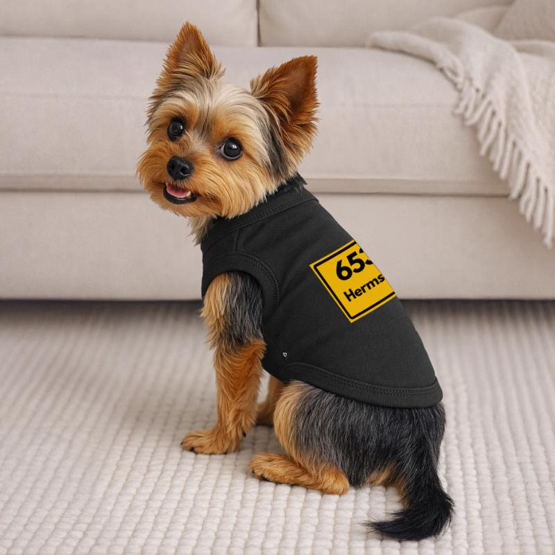 Ancien code postal 6530 Hermsdorf, Thuringe, code postal T-shirt bio premium pour chien