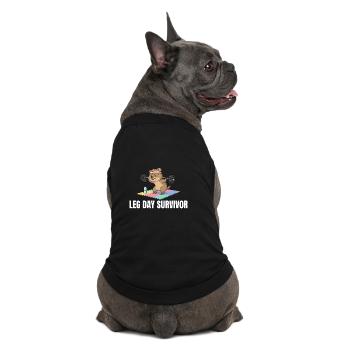 Leg Day Survivor Quokka Workout - Premium Organic Dog T-Shirt - black - Back