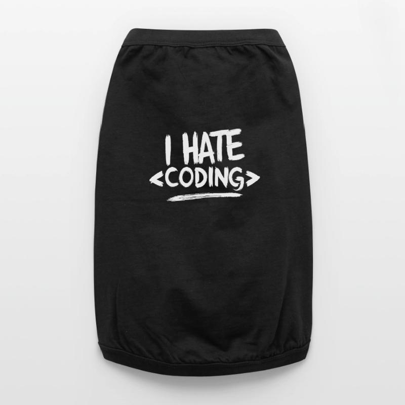 I Hate Coding Computer Web Programmer Premium Organic Dog T-Shirt