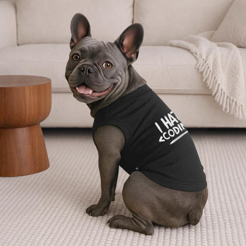 Je déteste coder Programmeur Web T-shirt bio premium pour chien