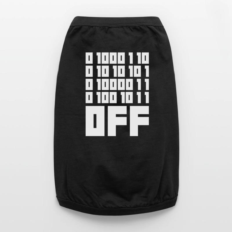 Binary Code F**k OFF – Nerd Humor & Geek Code Premium Organic Dog T-Shirt