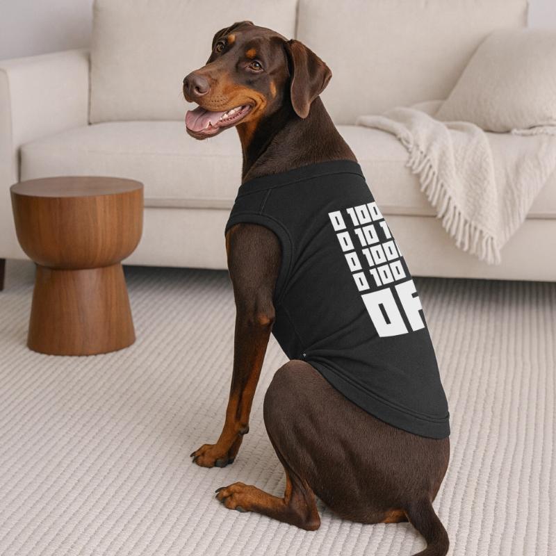 Binary Code F**k OFF – Nerd Humor & Geek Code Premium Organic Dog T-Shirt