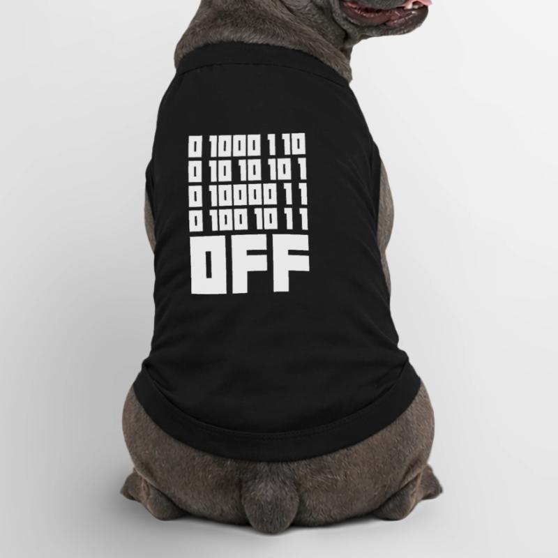 Binary Code F**k OFF – Nerd Humor & Geek Code Premium Organic Dog T-Shirt