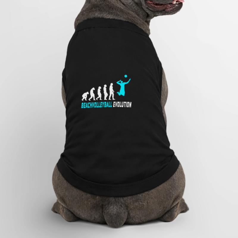 Conception d'évolution de volleyball de plage / idée cadeau T-shirt bio premium pour chien