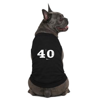 Grunge Vierzig Zahl Textur 40 - Premium Organic Hunde-T-Shirt - Schwarz - Hinten