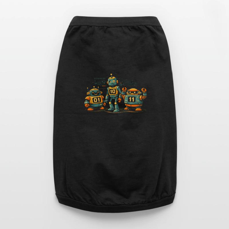 Geek Robots Binary Code Computer Science IT Premium Organic Dog T-Shirt