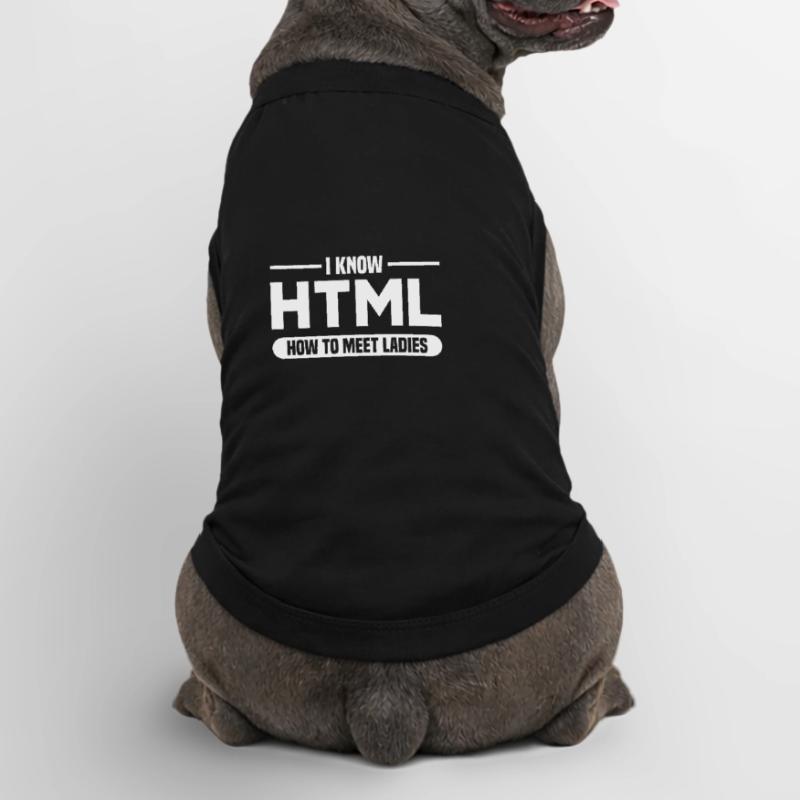HTML Humor Code Programmierer Spruch Premium Organic Hunde-T-Shirt