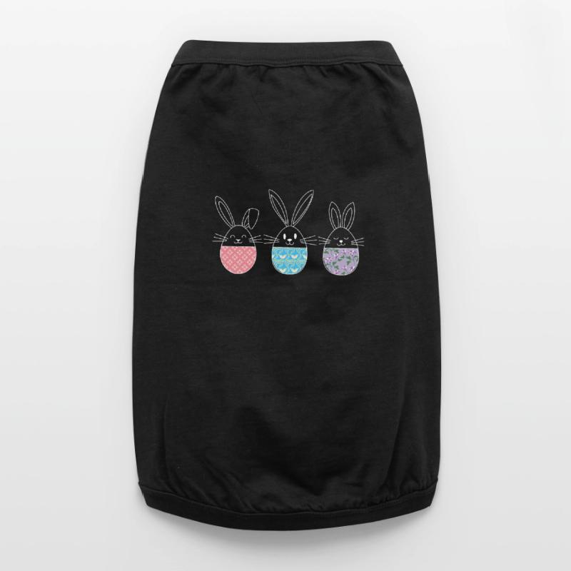 Easter, Cute Easter Bunnies Easter Eggs Drawing Premium Organic Dog T-Shirt