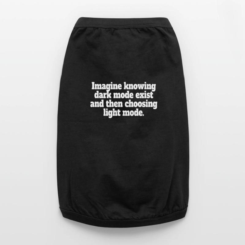 Dark Mode Exists Programmierer IT Nerd Coder Büro Premium Organic Hunde-T-Shirt