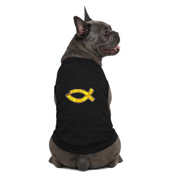 Poisson Symbole Fromage - T-shirt bio premium pour chien - noir - Dos