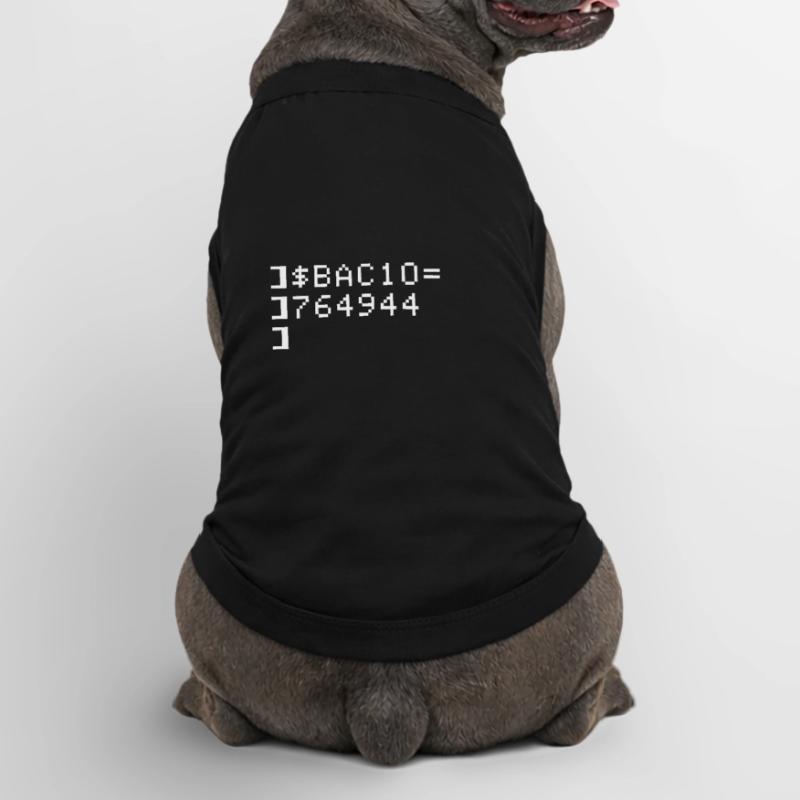 Bacio BAC10 8-Bit Esadecimal Code Nerd Pixel Art Premium Organic Dog T-Shirt
