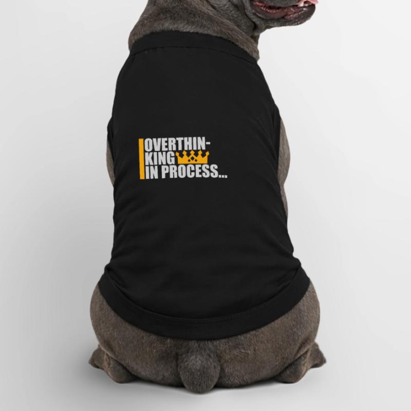 Overthinking In Process Funny Brooding Saying Logo Premium Organic Dog T-Shirt