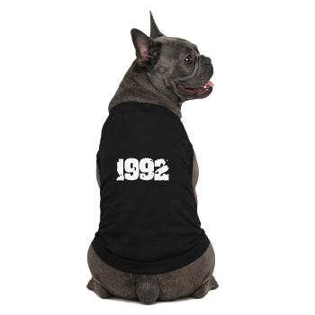 1992 Design rétro cassé - T-shirt bio premium pour chien - noir - Dos
