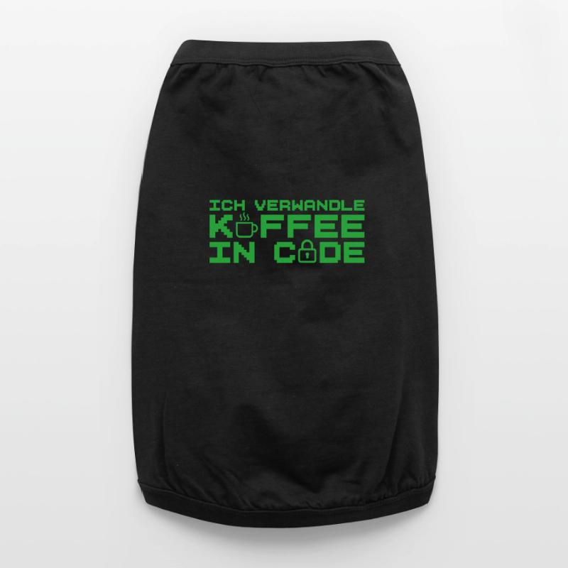 Informatik Verwandle Kaffee in Code Programmierer Premium Organic Hunde-T-Shirt