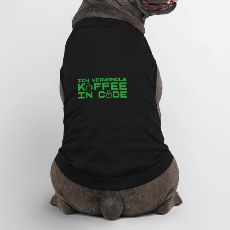 Informatik Verwandle Kaffee in Code Programmierer Premium Organic Hunde-T-Shirt