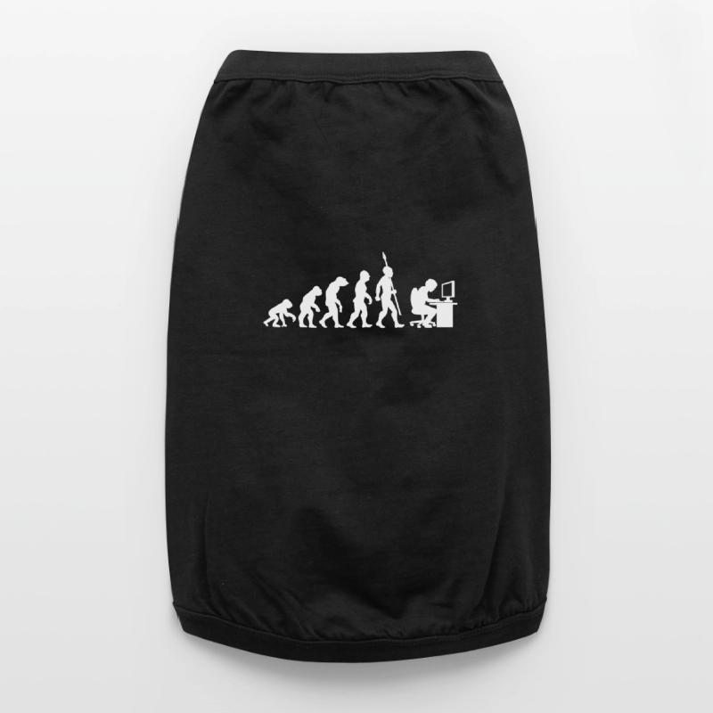 Computer PC Evolution Informatiker Programmierer Premium Organic Hunde-T-Shirt