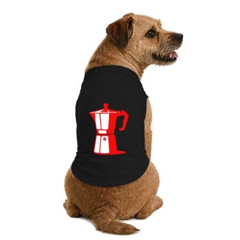 Illustration de cafetière pour les amateurs de café - T-shirt bio premium pour chien - noir - Dos
