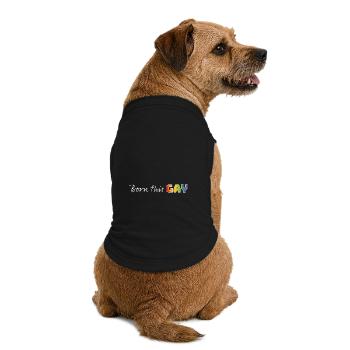 Rainbow est né ce gay | LGBT lgbtqi queer - T-shirt bio premium pour chien - noir - Dos