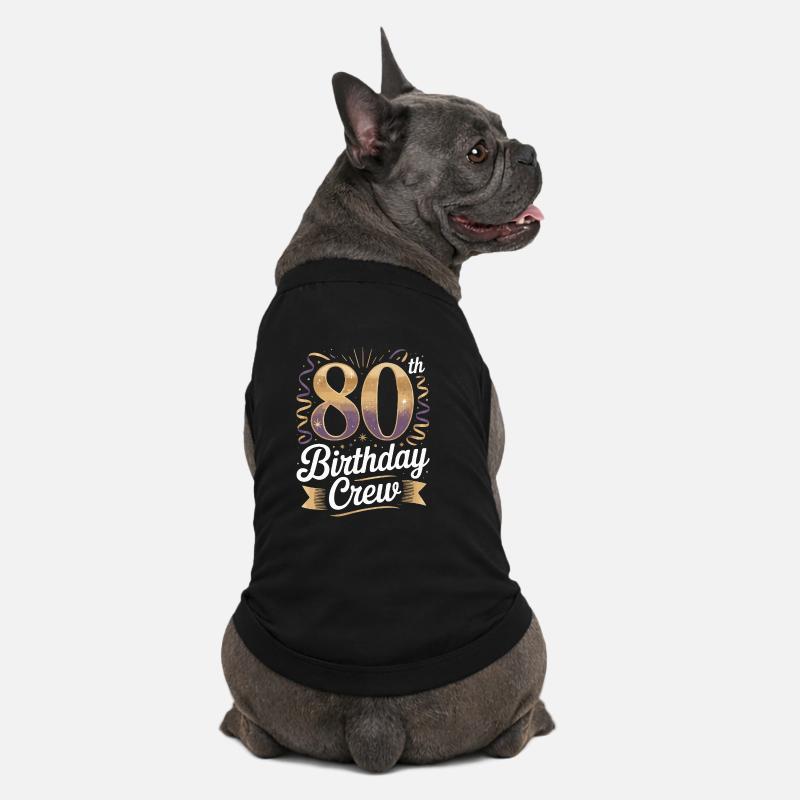 Equipo del 80 cumpleaños - Camiseta premium para perro de algodón orgánico - negro