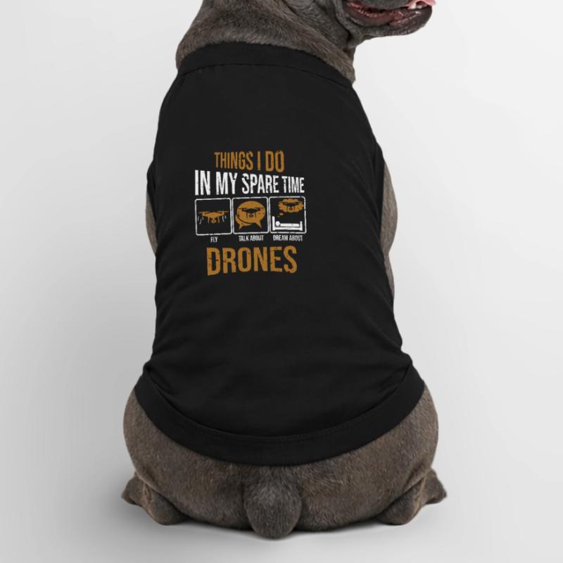 Courses de drones : choses que je fais avec ma machine de course de course T-shirt bio premium pour chien