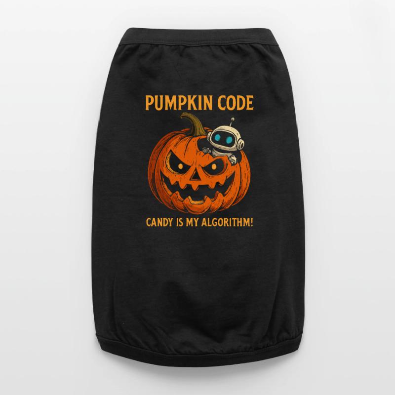 Pumpkin Code: Candy is My Algorithm! Premium Organic Dog T-Shirt