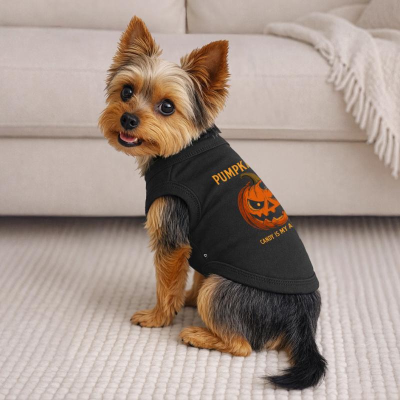 Pumpkin Code: Candy is My Algorithm! Premium Organic Dog T-Shirt