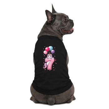 7 ans de fille adorable licorne 7e anniversaire - T-shirt bio premium pour chien - noir - Dos
