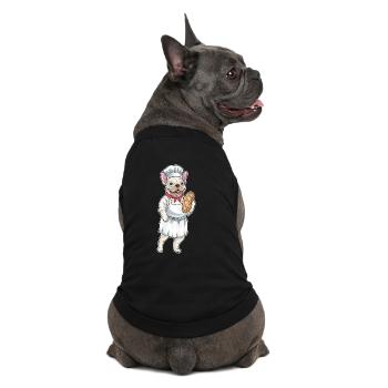 Französische Bulldogge Bäcker Brot Backen - Premium Organic Hunde-T-Shirt - Schwarz - Hinten