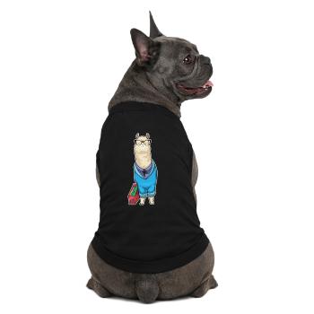 Bureau du Secrétaire des Alpagas - T-shirt bio premium pour chien - noir - Dos